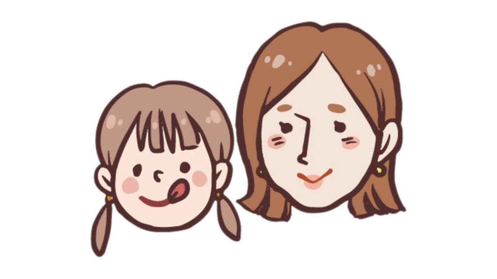 子供と母親の画像