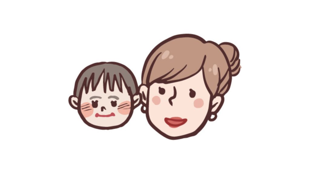 子供と母親の画像