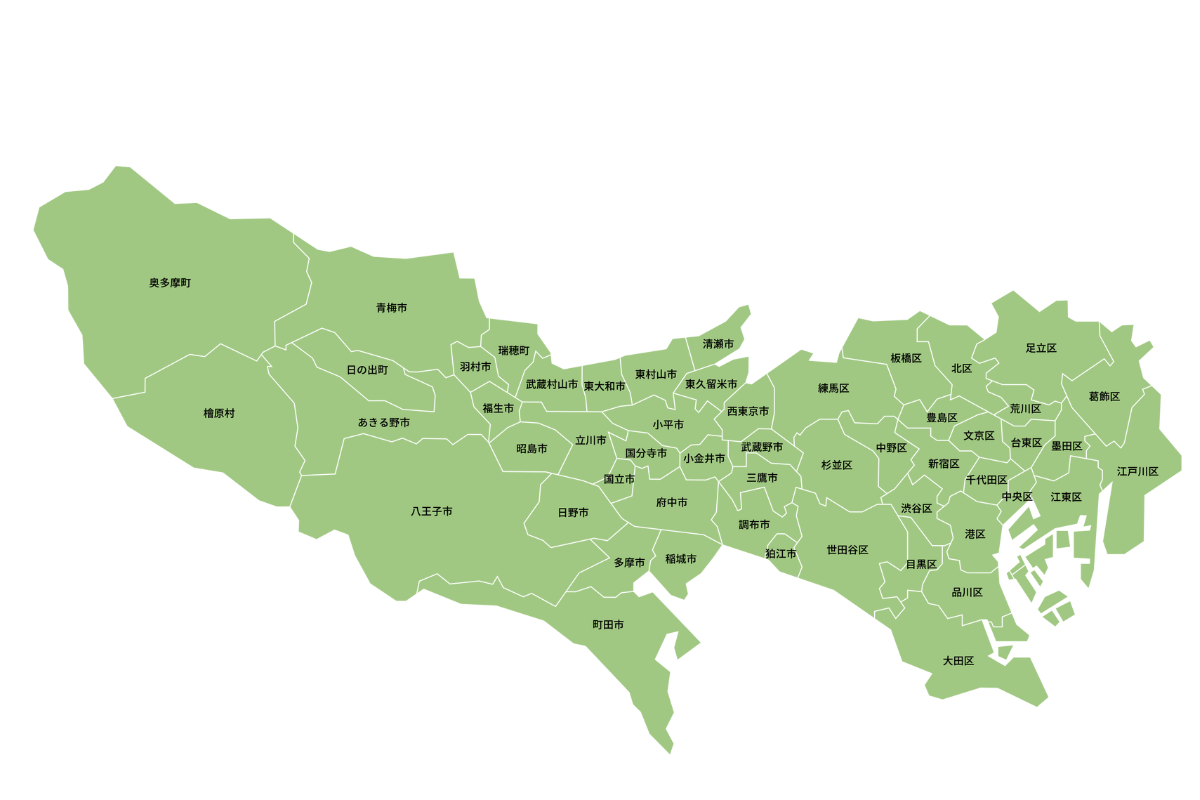 東京都の地図
